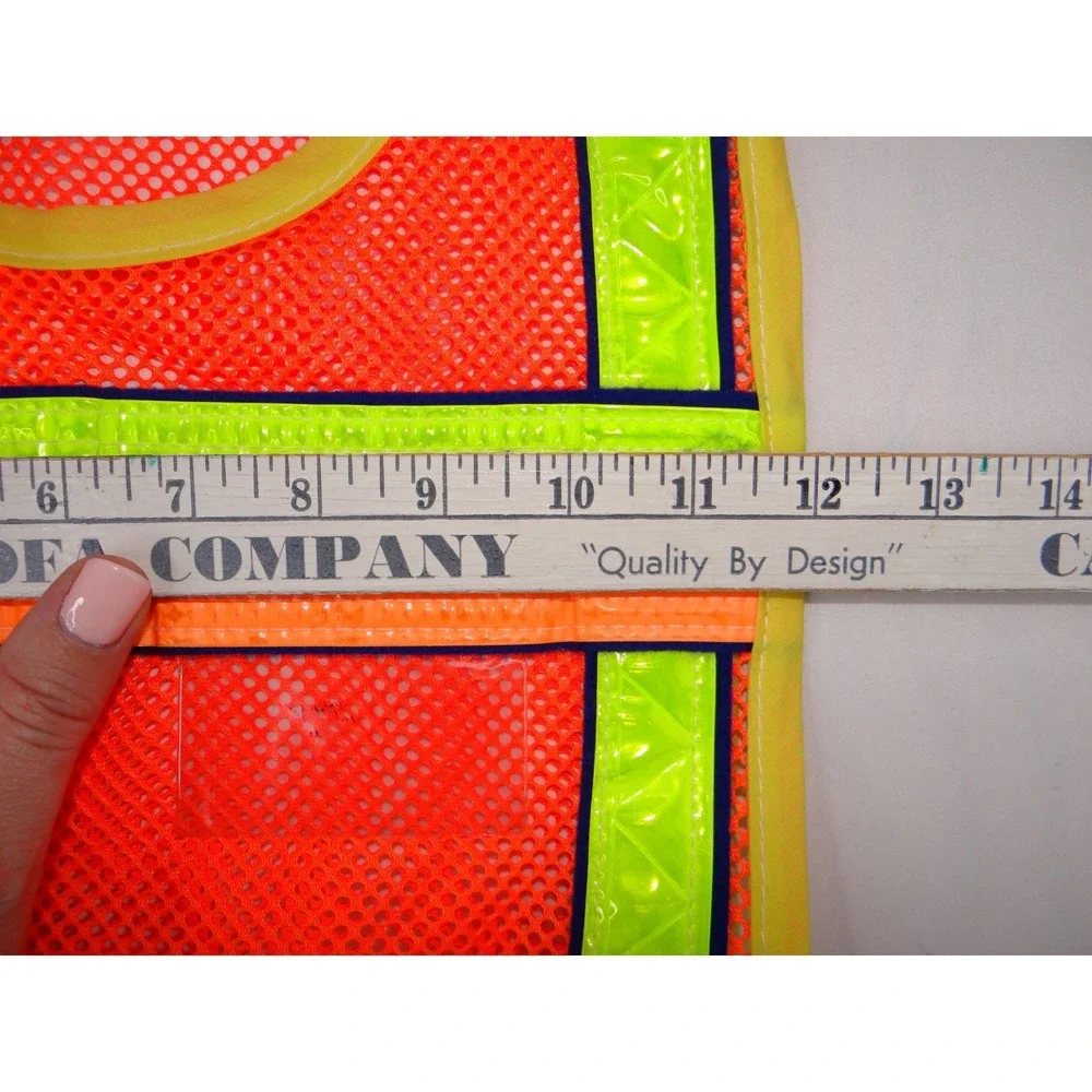 Kids Safety Vest High Visibility Orange Mesh Reflective‎ Tie Closure Set of 2